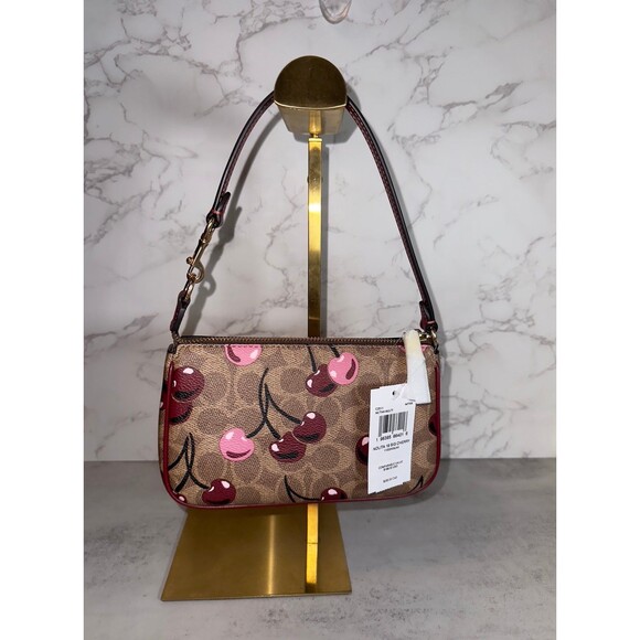 NWT!COACH Nolita 19 In Signature Canvas With Cherry Print(COACH CZ011) - Picture 2 of 7